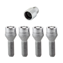 Load image into Gallery viewer, McGard Wheel Lock Bolt Set - 4pk. (Cone Seat) M12X1.5 / 17mm Hex / 31.7mm Shank Length - Chrome Wheel Bolts McGard
