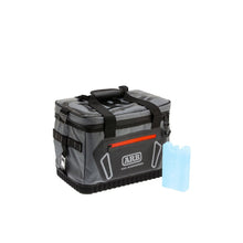 Load image into Gallery viewer, ARB Cooler Bag Charcoal w/ Red Highlights 15in L x 11in W x 9in H Holds 22 Cans Tow Straps ARB
