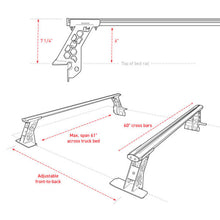 Load image into Gallery viewer, Go Rhino 20-22 Jeep Gladiator JT/16-22 Toy. Tacoma/05-21 Nssn Frontier XRS Cross Bars Kit - Tex. Blk Truck Bed Rack Go Rhino
