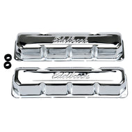 Edelbrock Valve Cover Signature Series AMC/Jeep 1967-1991 290-401 CI V8 Chrome Valve Covers Edelbrock