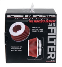 Load image into Gallery viewer, Spectre Adjustable Conical Air Filter 2-1/2in. Tall (Fits 3in. / 3-1/2in. / 4in. Tubes) - Red Air Filters - Universal Fit Spectre
