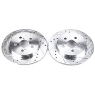 Power Stop 11-13 Lexus CT200h Rear Evolution Drilled & Slotted Rotors - Pair Brake Rotors - Slot & Drilled PowerStop   