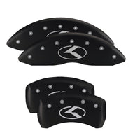 MGP 4 Caliper Covers Engraved Front & Rear MGP Red Finish Silver Characters 2018 Genesis G80 Caliper Covers MGP