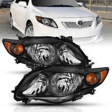 Load image into Gallery viewer, ANZO 2009-2010 Toyota Corolla Crystal Headlight Black Amber Headlights ANZO
