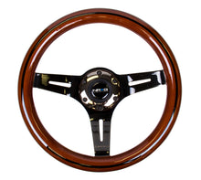 Load image into Gallery viewer, NRG Classic Wood Grain Steering Wheel (310mm) Dark Wood &amp; Black Line Inlay w/Blk Chrome 3-Spoke Ctr. Steering Wheels NRG
