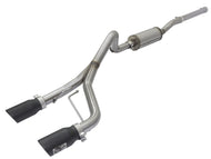 aFe Rebel Series CB 2.5in Dual Center Exit SS Exhaust w/ Black Tips 07-15 Jeep Wrangler 3.6L/3.8L V6 Catback aFe
