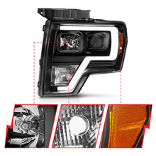 Load image into Gallery viewer, ANZO 2009-2014 Ford F-150 Projector Light Bar H.L Black Amber Headlights ANZO
