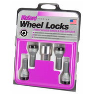 McGard Wheel Lock Bolt Set - 4pk. (Cone Seat) M12X1.25 / 17mm Hex / 22.0mm Shank Length - Black Wheel Bolts McGard
