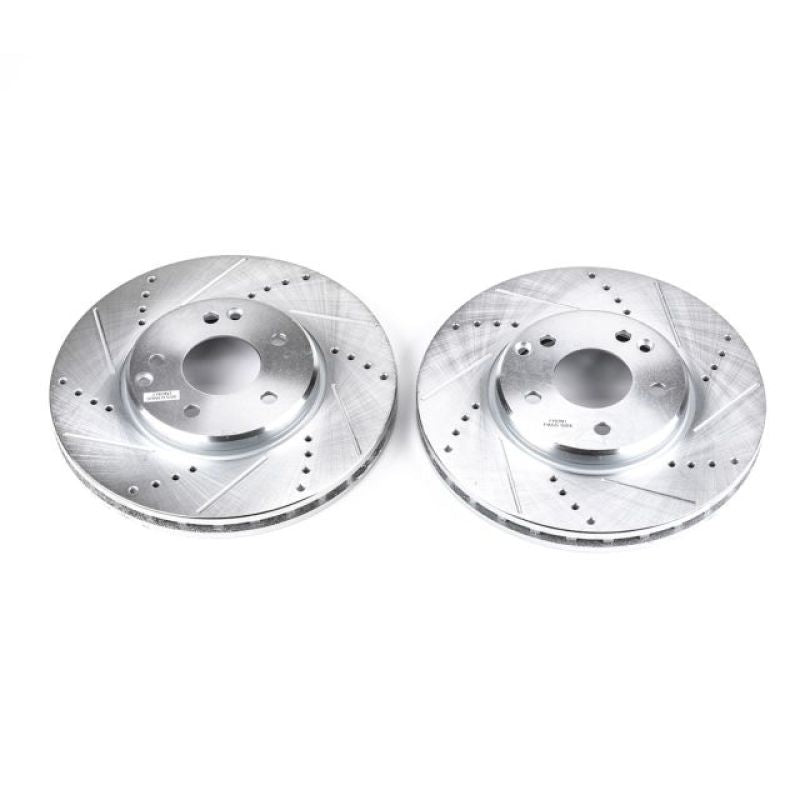 Power Stop 04-08 Chrysler Crossfire Front Evolution Drilled & Slotted Rotors - Pair Brake Rotors - Slot & Drilled PowerStop