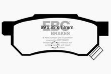 Load image into Gallery viewer, EBC 92-94 Acura Integra 1.7 Vtec Redstuff Rear Brake Pads Brake Pads - Performance EBC   
