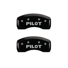 Load image into Gallery viewer, MGP 4 Caliper Covers Engraved Front Honda Engraved Rear Pilot/2015 Black finish silver ch Caliper Covers MGP
