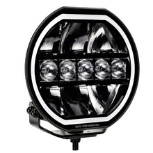 Load image into Gallery viewer, Go Rhino Xplor Blackout Series Maxline LED Hi/Low Beam w/Multi DRL (Surface Mount) 7in. - Blk Light Bars &amp; Cubes Go Rhino   
