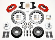 Wilwood Narrow Superlite 6R Front Hub Kit 12.88in Drill Red 74-80 Pinto/Mustang II Disc Spindle only | 140-9801-DR
