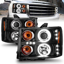 Load image into Gallery viewer, ANZO 2007-2013 Gmc Sierra 1500 Projector Headlights w/ Halo Black Headlights ANZO
