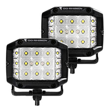 Load image into Gallery viewer, Go Rhino Xplor Bright Series Sideline Cube LED Flood Light Kit (Surface Mount) 4x3 - Blk (Pair) Light Bars &amp; Cubes Go Rhino   
