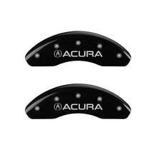 Load image into Gallery viewer, MGP 4 Caliper Covers Engraved Front Acura Rear RDX Black Finish Silver Char 2016 Acura RDX Caliper Covers MGP
