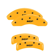 Load image into Gallery viewer, MGP 4 Caliper Covers Engraved Front &amp; Rear MGP Yellow finish black ch Caliper Covers MGP
