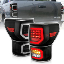 Load image into Gallery viewer, ANZO 2007-2013 Toyota Tundra LED Taillights Plank Style Black w/Clear Lens Tail Lights ANZO

