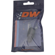 Load image into Gallery viewer, DeatschWerks 6AN Male Flare to 5/16in Female EFI Quick Connect Adapter - Anodized Matte Black Fuel Components Misc DeatschWerks
