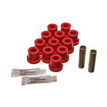 Load image into Gallery viewer, Energy Suspension 55 Chevy Bel Air Red Rear Leaf Spring Bushing Set Bushing Kits Energy Suspension
