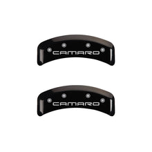 Load image into Gallery viewer, MGP 4 Caliper Covers Engraved Front &amp; Rear Gen 4/Camaro Black finish silver ch Caliper Covers MGP
