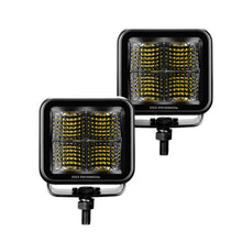 Load image into Gallery viewer, Go Rhino Xplor Blackout Series Cube LED Flood Light Kit (Surface/Threaded Stud Mnt) 2x2 - Blk (Pair) Light Bars &amp; Cubes Go Rhino   

