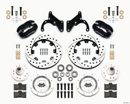 Wilwood Forged Dynalite Front Kit 12.19in Drilled 65-68 Chevy Impala -Drum Spindle Big Brake Kits Wilwood