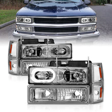 Load image into Gallery viewer, ANZO 88-98 Chevrolet C1500 Crystal Headlights Chrome Housing w/ Signal and Side Marker Lights Headlights ANZO

