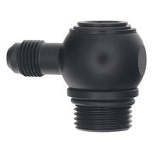 Load image into Gallery viewer, DeatschWerks 10AN ORB Male to 6AN Male Flare Low Profile 90-Degree Swivel - Anodized Matte Black Fittings DeatschWerks
