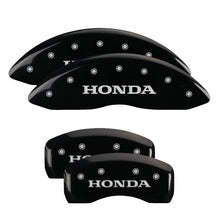 Load image into Gallery viewer, MGP 4 Caliper Covers Engraved Front &amp; Rear Honda Black finish silver ch Caliper Covers MGP
