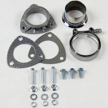 Load image into Gallery viewer, Granatelli 2.5in V-Band to Straight Connection Cutout w/Gaskets (3-Bolt) Exhaust Adapters Granatelli Motor Sports
