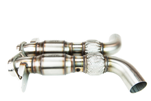 Load image into Gallery viewer, Kooks 2015+ Ford Mustang GT350 5.2L 3in x 2-3/4in Green Cat SS X-Pipe Kooks HDR Req X Pipes Kooks Headers
