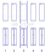 Load image into Gallery viewer, King Chrysler 350 / 361 / 383 / 403 Performance Main Bearing set Bearings King Engine Bearings
