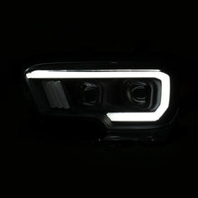 Load image into Gallery viewer, ANZO 2016-2017 Toyota Tacoma Projector Headlights w/ Plank Style Switchback Black w/ Amber Headlights ANZO
