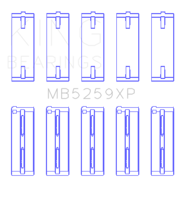 King Acura B18A1/B1/C1/C5 K20A / K24A (Size 0.025mm) Performance Main Bearing Set Bearings King Engine Bearings   