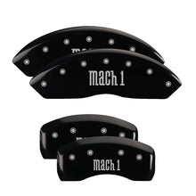 Load image into Gallery viewer, MGP 4 Caliper Covers Engraved Front Cobra Engraved Rear Snake Black finish silver ch Caliper Covers MGP
