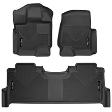 Load image into Gallery viewer, Husky Liners 21-23 Ford F-150 CC SC X-Act Contour Front &amp; Second Row Seat Floor Liners - Black Floor Mats - Rubber Husky Liners
