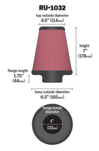 Load image into Gallery viewer, K&amp;N Universal Clamp-On Air Filter 4in FLG / 6-1/2in B / 4-1/2in T / 7in H Air Filters - Universal Fit K&amp;N Engineering   
