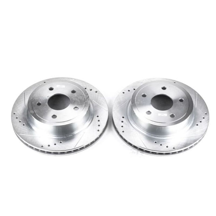 Power Stop 04-06 Dodge Ram 1500 Rear Evolution Drilled & Slotted Rotors - Pair Brake Rotors - Slot & Drilled PowerStop