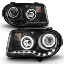 Load image into Gallery viewer, ANZO 2005-2010 Chrysler 300C Projector Headlights w/ Halo Black (CCFL) G2 Headlights ANZO
