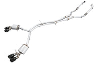 AWE Tuning Audi B9 S4 Touring Edition Exhaust - Non-Resonated (Black 102mm Tips) Catback AWE Tuning   