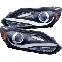 Load image into Gallery viewer, ANZO 2012-2014 Ford Focus Projector Headlights w/ Plank Style Design Black Headlights ANZO
