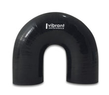 Load image into Gallery viewer, Vibrant 4 Ply Reinforced Silicone Elbow Connector - 3in ID x 4.25in Leg 180 Deg Elbow (BLACK) Silicone Couplers &amp; Hoses Vibrant
