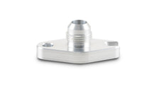 Load image into Gallery viewer, Vibrant Aluminum Oil Drain Flange (w/Crowfoot) -10AN Male Flare 2.060in Bolt Hole (Garrett GT6041) Flanges Vibrant

