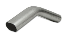 Load image into Gallery viewer, Vibrant 3in Oval (Nominal Size) T304 SS 45 deg VERTICAL Mandrel Bend 6in x 6in leg lengths Steel Tubing Vibrant
