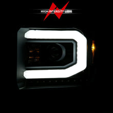 Load image into Gallery viewer, ANZO 2014-2015 GMC Sierra 1500 Projector Headlights w/ Light Bar Black Housing (Halogen Type) Headlights ANZO
