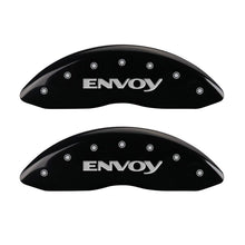 Load image into Gallery viewer, MGP 4 Caliper Covers Engraved Front &amp; Rear Envoy Black finish silver ch Caliper Covers MGP
