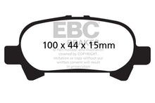 Load image into Gallery viewer, EBC 00-04 Toyota Avalon 3.0 Ultimax2 Rear Brake Pads Brake Pads - OE EBC   
