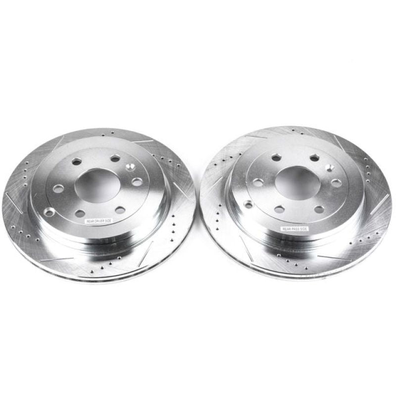 Power Stop 08-17 Buick Enclave Rear Evolution Drilled & Slotted Rotors - Pair Brake Rotors - Slot & Drilled PowerStop
