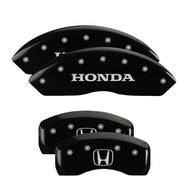 MGP 4 Caliper Covers Engraved Front Honda Engraved Rear H Logo Black finish silver ch Caliper Covers MGP